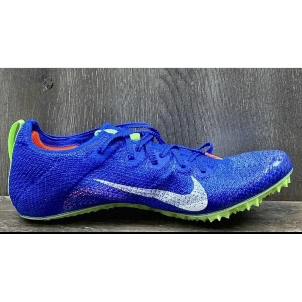 Nike Zoom Superfly 2 Elite Track Spikes Mens Size 9 Blue‎ / White / Volt